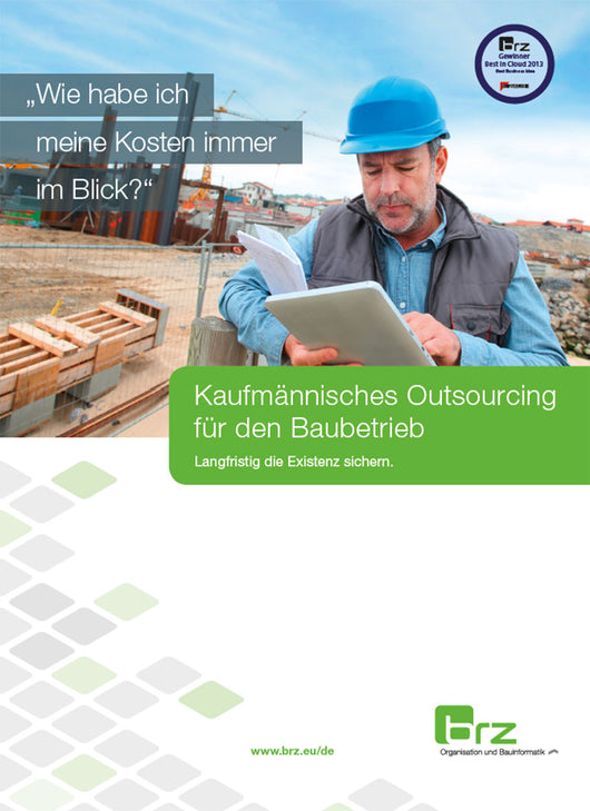 Broschüre: Kaufmännisches Outsourcing für den Baubetrieb